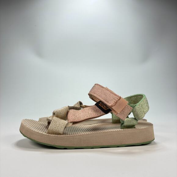 Teva Original Universal Metallic Pink Adjustable Sandals 1131611C Youth Size 12 - Picture 5 of 9